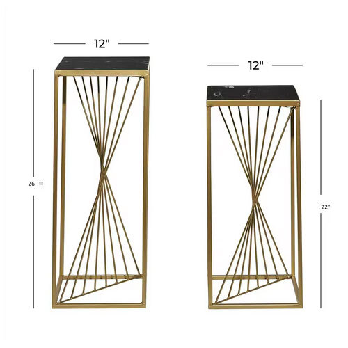 Durable Quality Lightweight Metal Planter With Strong Base & Steady Hold Ideal - Color: Golden