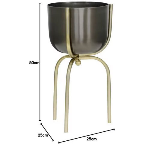 Antique Handmade Metal Planter With Fine Welding And No Sharp Edges For Living Room Balcony & Halls For Worldwide Export - Color: Golden