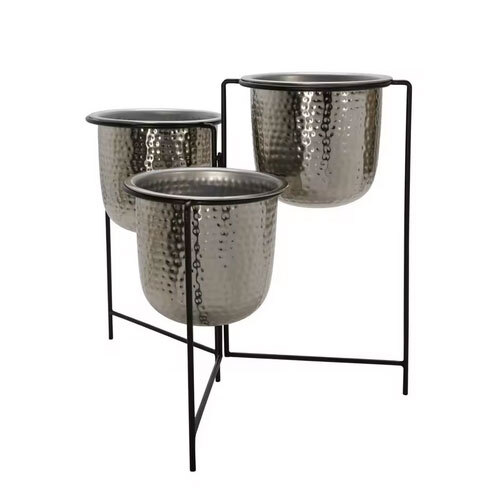Luxury Long Lasting Metal Planter With Fine Polish Glossy Body Best For Home Decor - Color: Golden