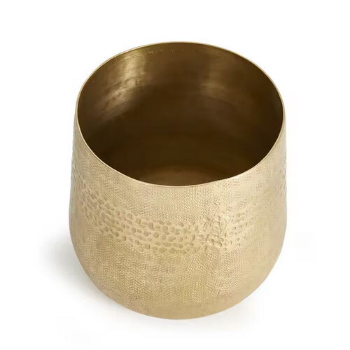 Premium Quality Strong & Long Lasting Indoor Decorative Metal Planters For Home And Office Use Available For Wholesale Price - Color: Golden