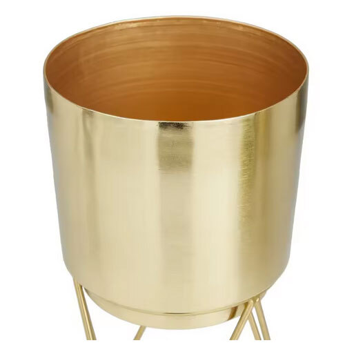 Smooth Edges Lightweight Perfect Shine Metal Planters with Stand for Outdoor & Indoor Home Use from Indian Supplier