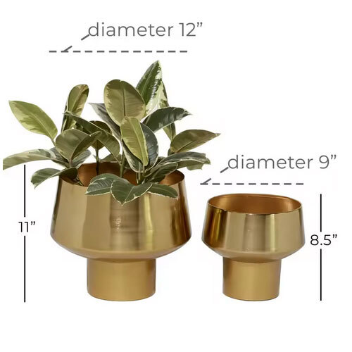 Top Quality & Smooth Polish Metal Planters with Stand for Balcony and Garden with Wide