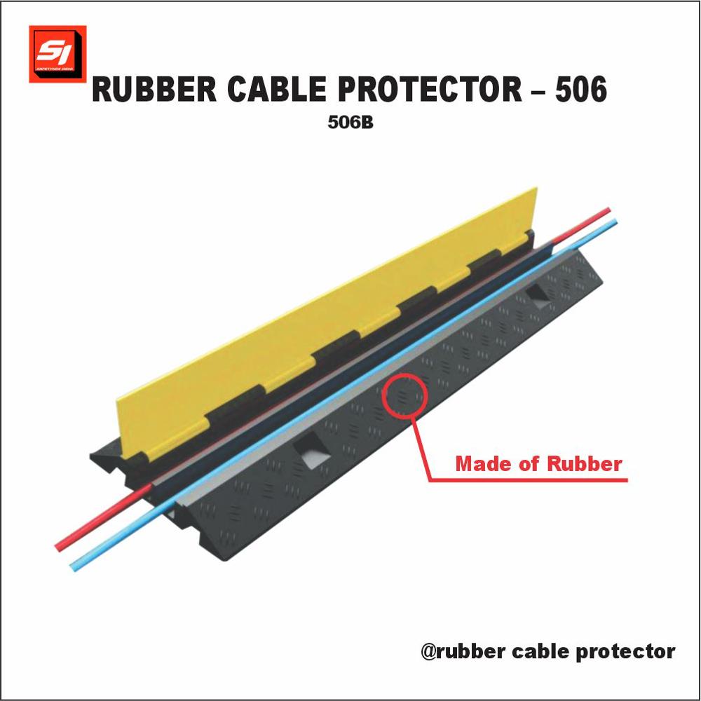 Rubber Cable Protector 2 Channel - 506b - Color: Black And Yellow