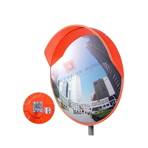 100 Cm Convex Mirror - Color: Red