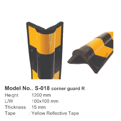 Rubber Pillar Guard - Color: Black & Yellow