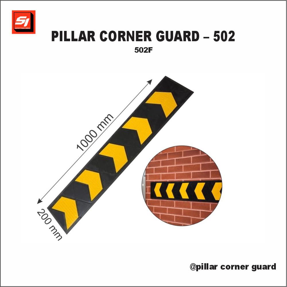 Rubber Wall Guard - 502f - Color: Black And Yellow