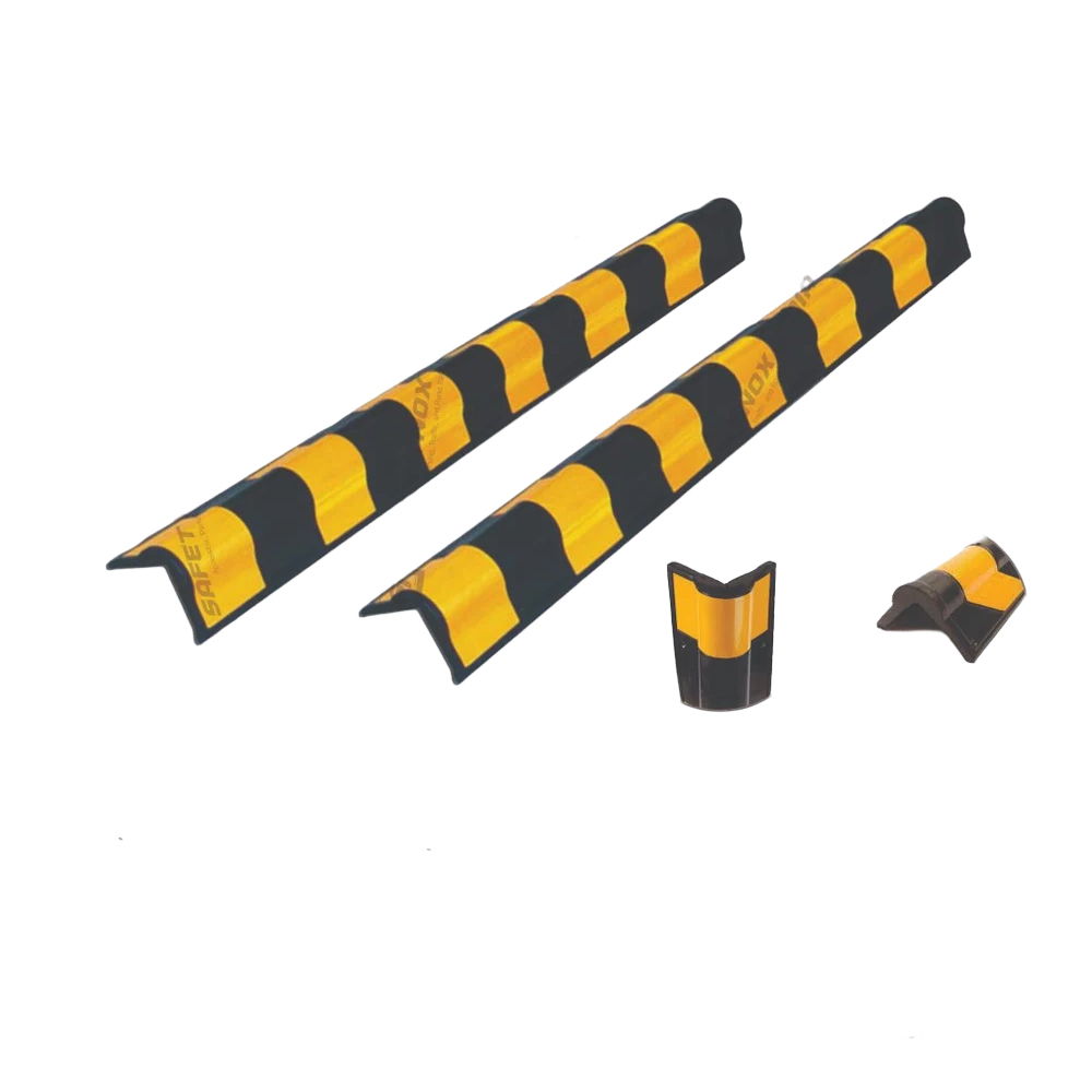Rubber Pillar Guard - Color: Black & Yellow