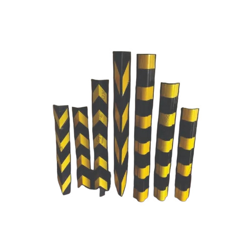 Rubber Pillar Guard - Color: Black & Yellow