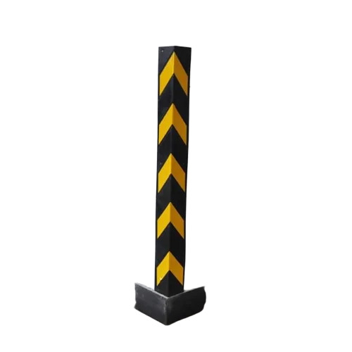 L Shape 1000mm Rubber Corner Guards - Color: Black & Yellow