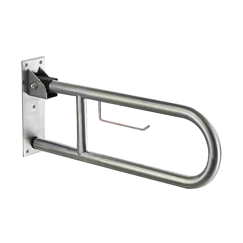 Folding Toilet Grab Bar - Color: Silver