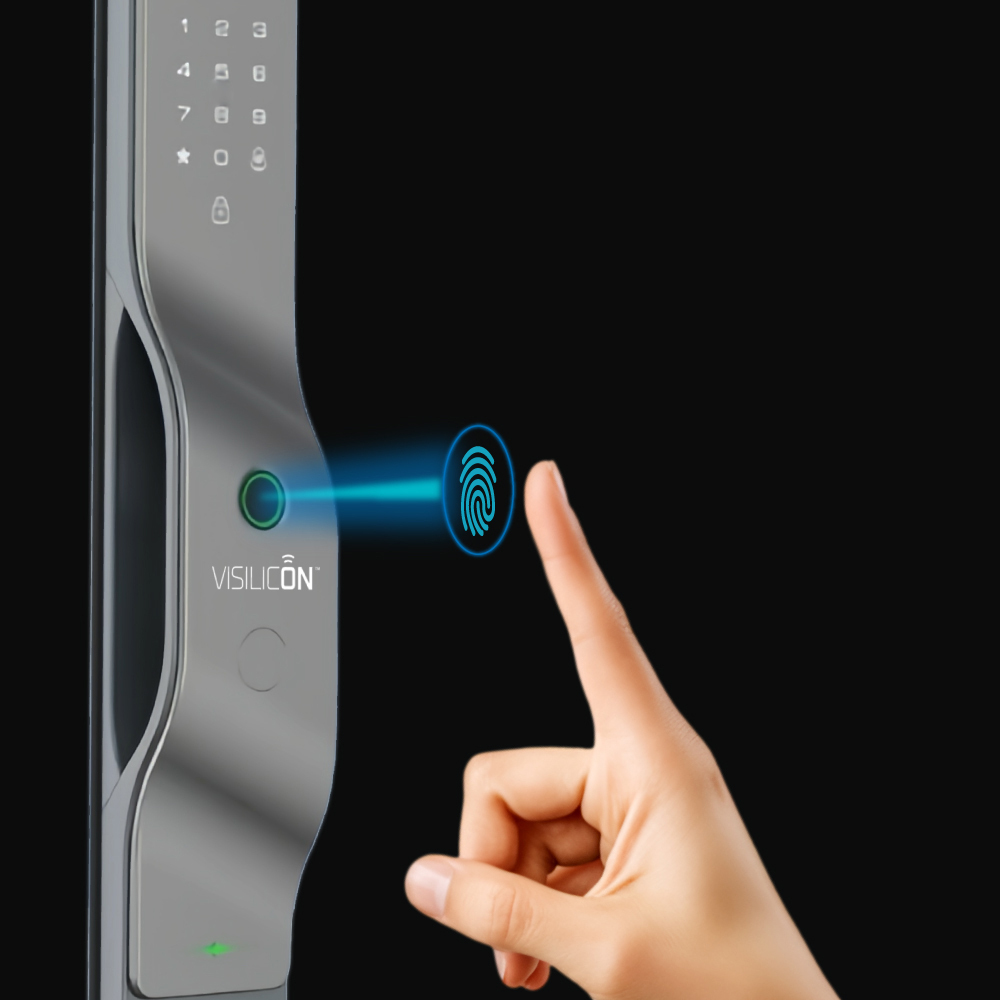 Premium Automatic Door Lock - Color: Silver