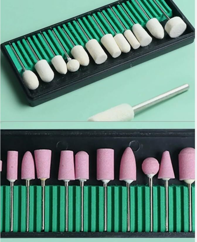 2 Box Quartz Abrasive Wool Electric Drill Bit - Color: Pink