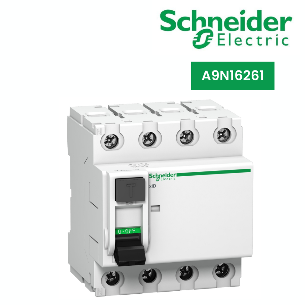 A9N16261-Acti 9 xID residual circuit breaker - 80 A - 4P - 30mA class AC instantaneous