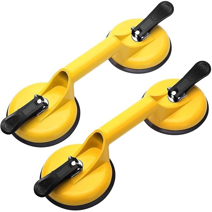 2 Pcs Glass Suction Cup - Color: Yellow And Black