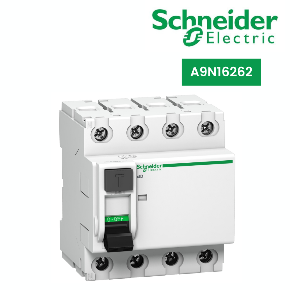 A9N16262-Acti 9 xID residual circuit breaker - 80 A - 4P - 100mA class AC instantaneous