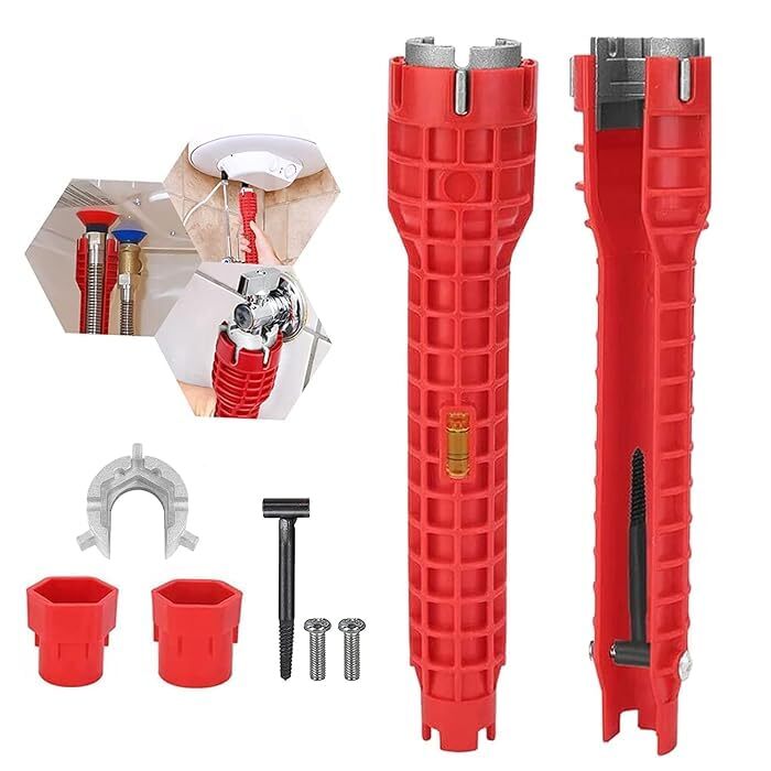 8 In 1 Faucet Wrench - Features: Corrosion Resistance