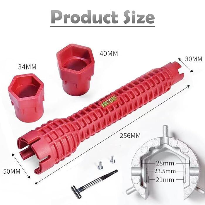 8 In 1 Faucet Wrench - Features: Corrosion Resistance