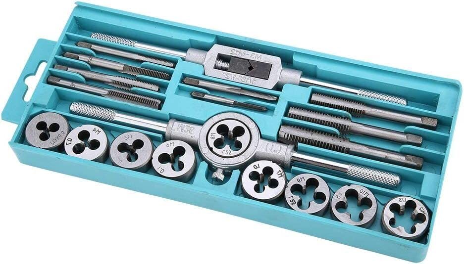 20 Piece Metric Tap And Die Set - Features: Corrosion Resistance
