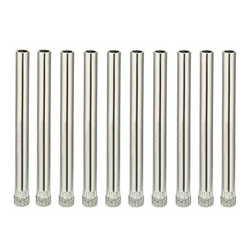 10 Pcs Diamond Coated Hole Saw Core Drill Bit - Color: Silver