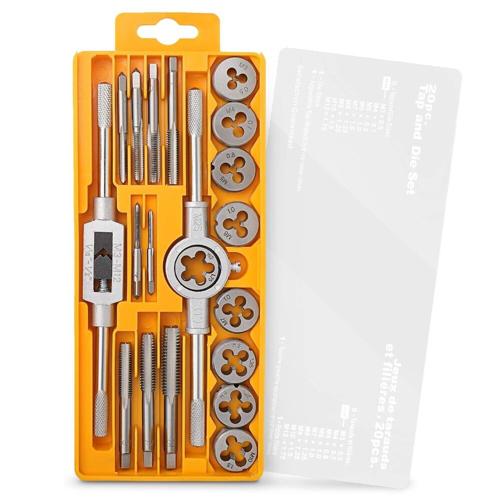 20 Pcs Tap And Die Set - Color: Silver