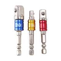 3 Pcs Socket Adapter Impact Set - Color: Silver