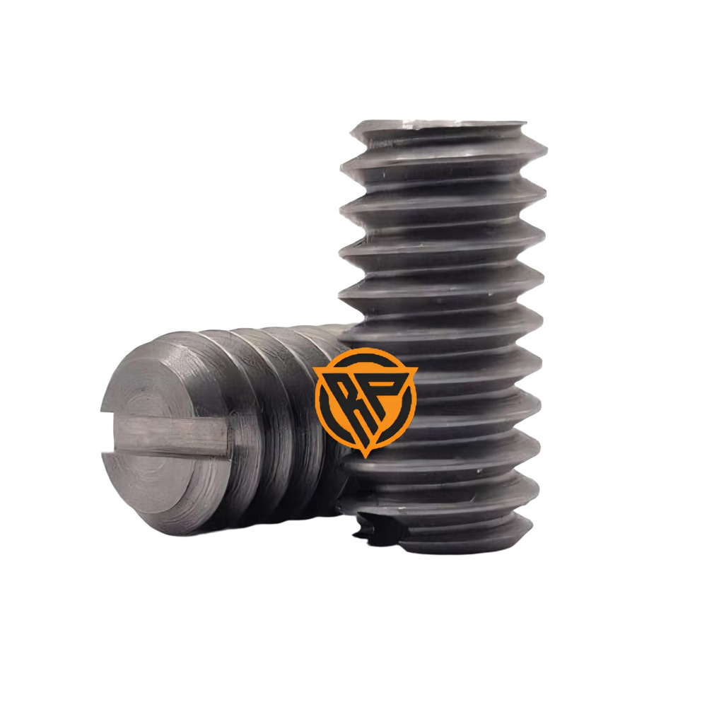 Slotted Grub Screw - Color: Metallic Grey