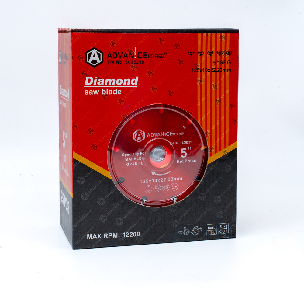 Diamond Saw Blade - 5 Inch Seg - Color: Red