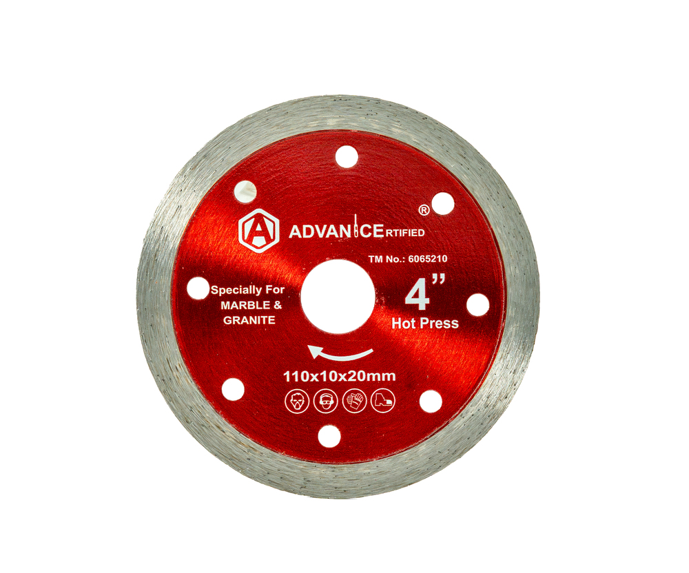 Diamond Saw Blade Red - 4 Inch Rim - Color: Black