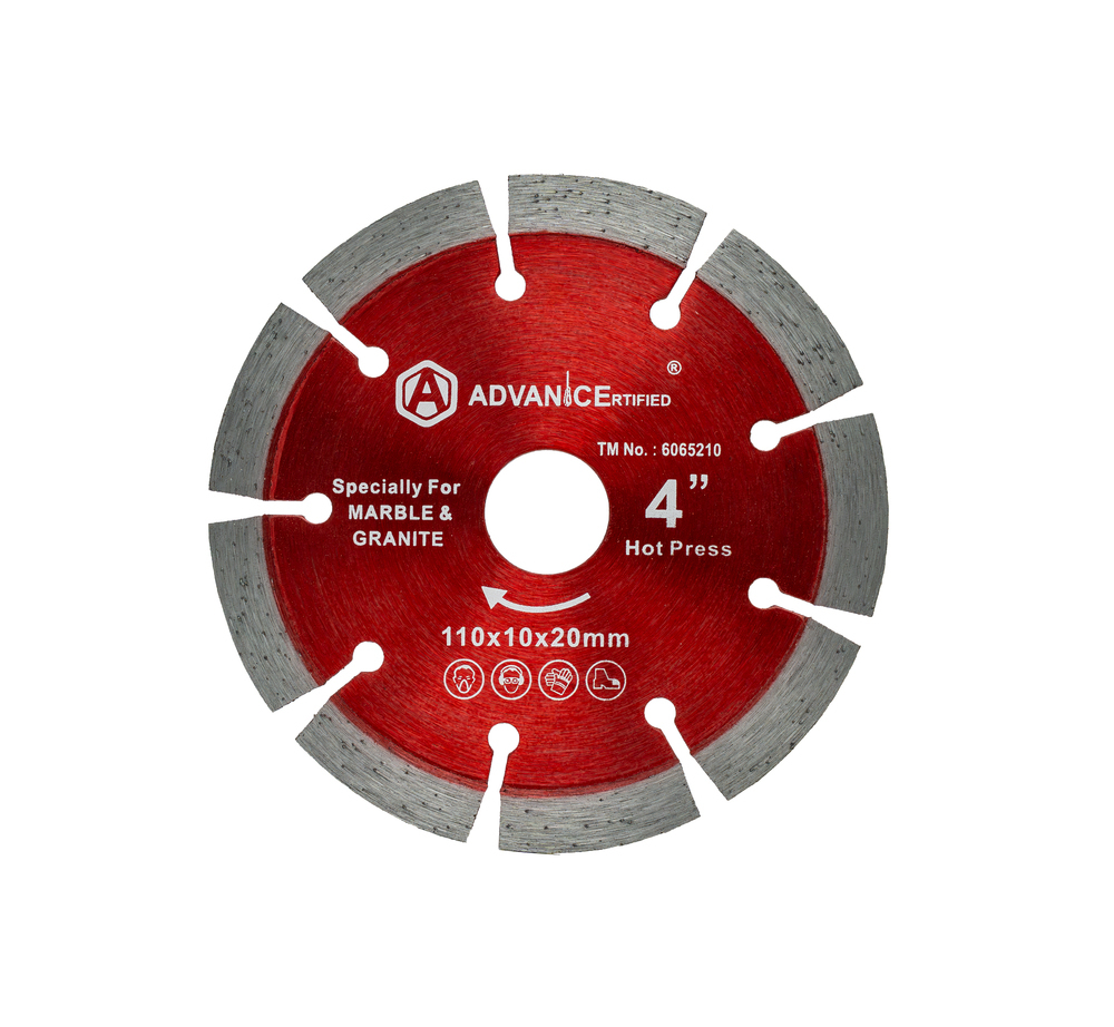Diamond Saw Blade - 4 Inch Seg - Color: Black