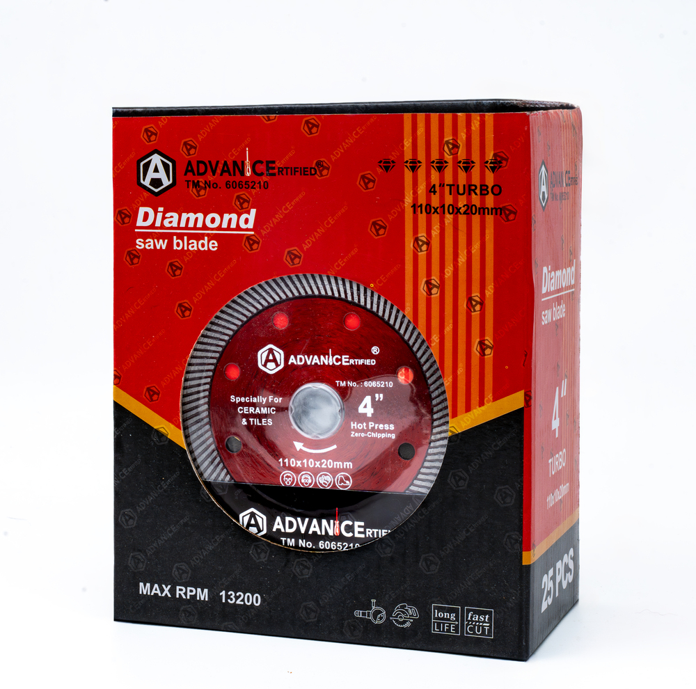 Diamond Saw Blade RED - 4 inch Turbo