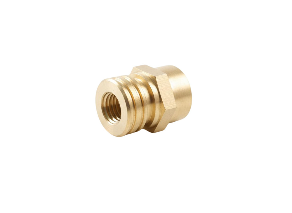 Brass Adapter With Female Thread - Color: Golden