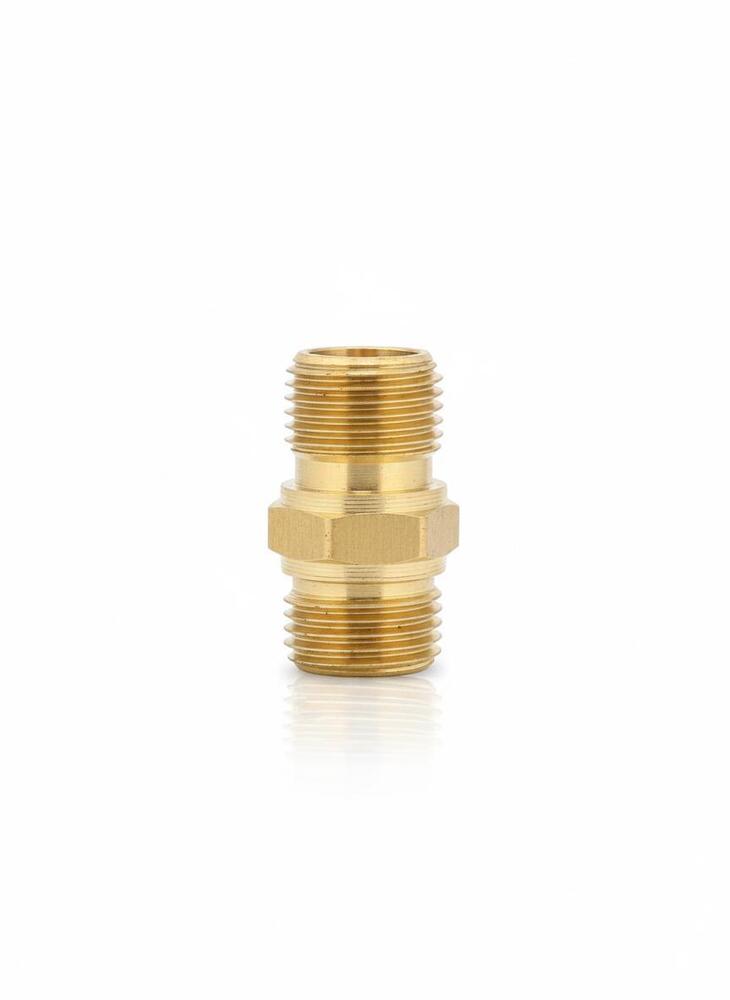 Brass Close Male Nipple - Color: Golden