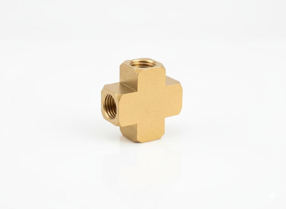 Brass Cross Block - Color: Golden