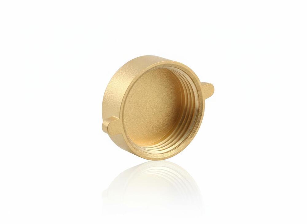Female Threaded Brass End Cap - Color: Golden