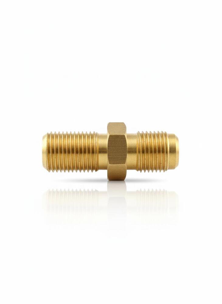 Male Thread Brass Flare Adapter - Color: Golden