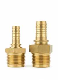Brass Hose Barb Adapters - Color: Golden