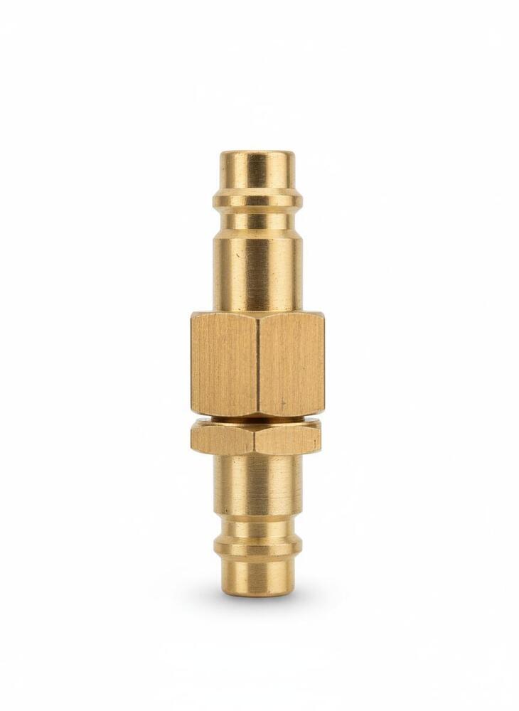 Brass Quick Connect Plug - Color: Golden