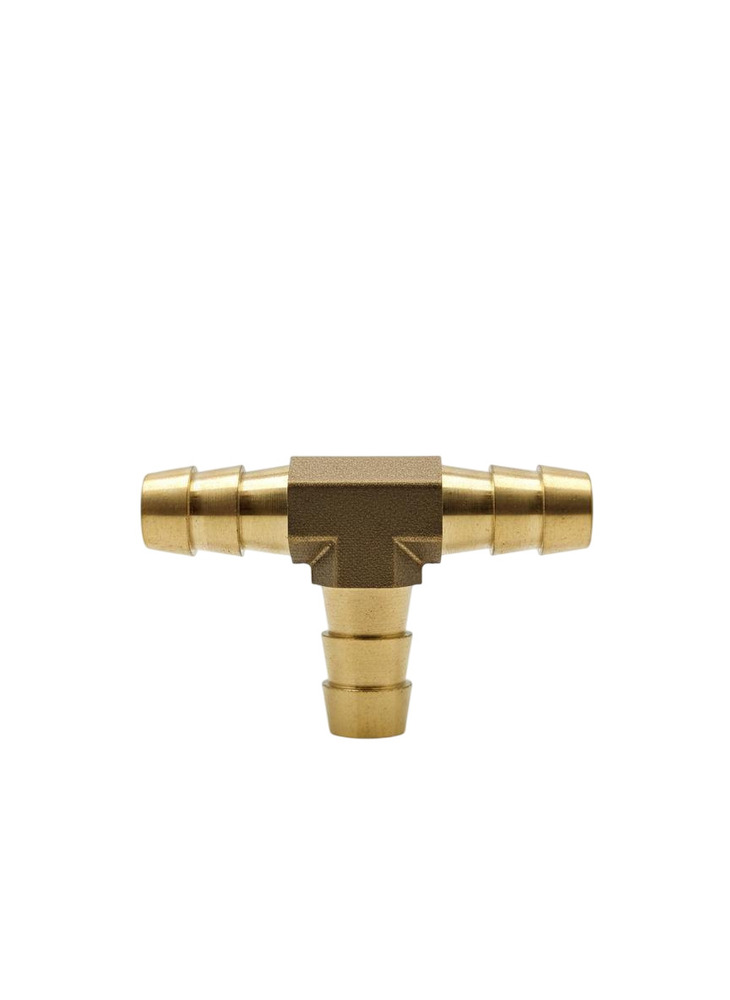 Barbed Brass T-Connector - Color: Golden