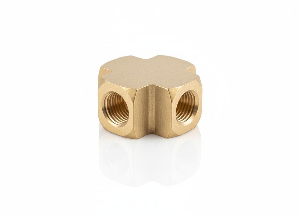 Brass Tee Fitting - Color: Golden