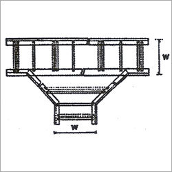 Horizontal Tee Cable Tray - Galvanized Iron, Industrial Size Specifications | Strong Steel Build, Ideal for Power Distribution and Communication