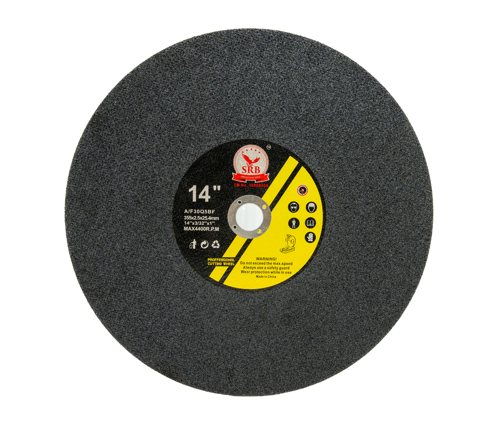 14 Inch Yellow Cutting Wheels - Color: Black