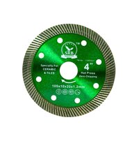 Diamond Saw Blade - 4 Inch Turbo - Color: Green