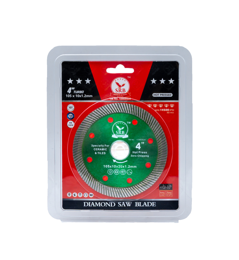 Diamond Saw Blade - 4 Inch Turbo - Color: Green