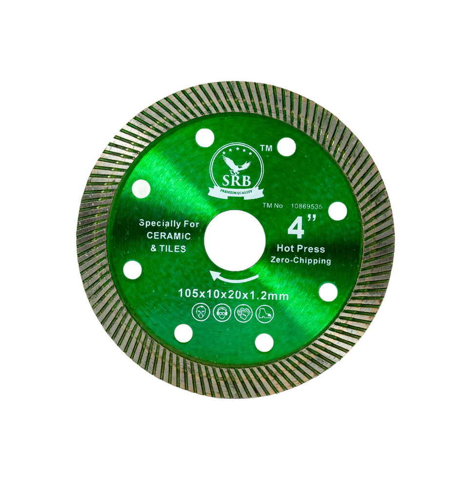 Diamond Saw Blade - 4 Inch Turbo - Color: Green