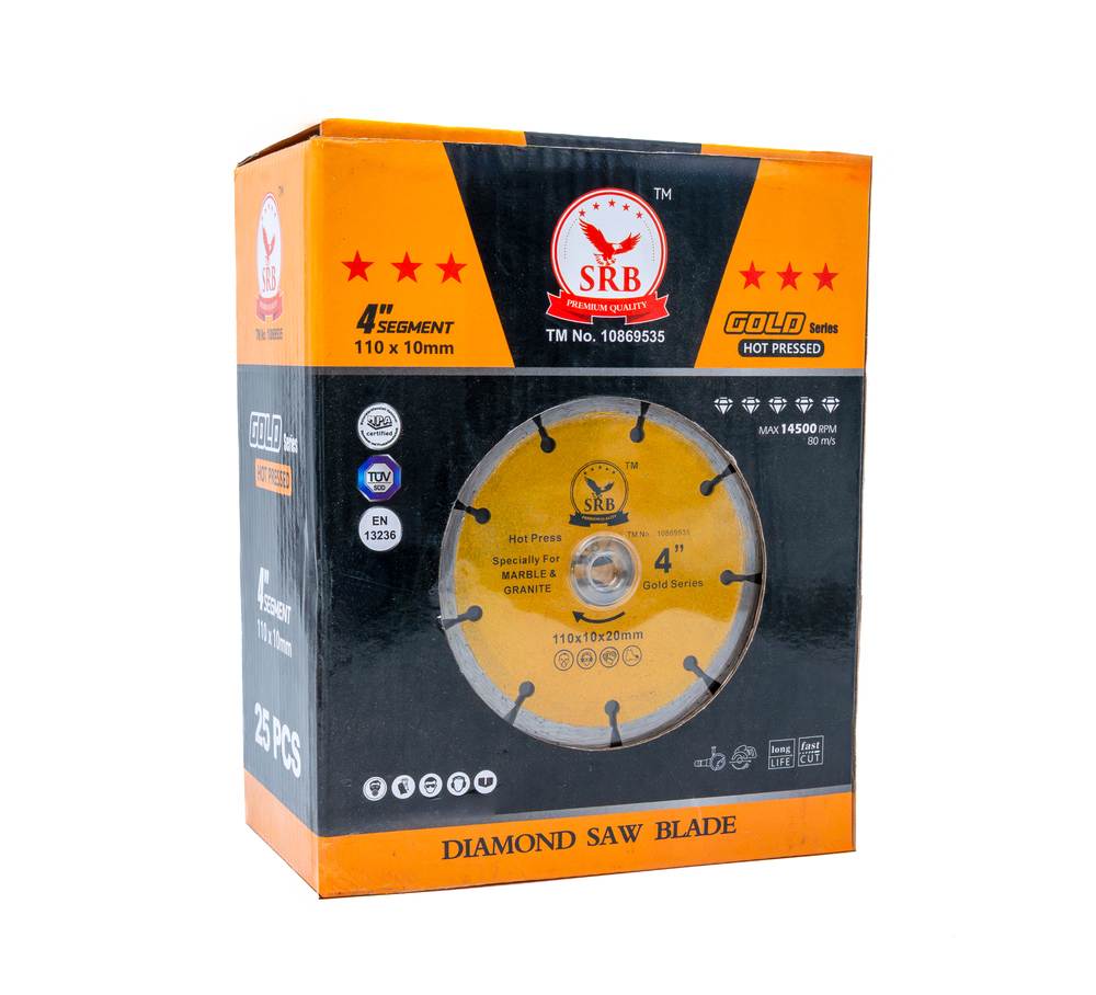 Diamond Saw Blade - 4 Inch Segment Gold - Feature: High Efficiency