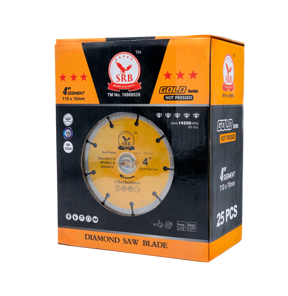 Diamond Saw Blade - 4 Inch Segment Gold - Feature: High Efficiency