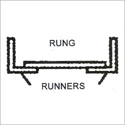 Rung Runners - Steel, 2500mm Length, 150mm Width, Black Color | GI Galvanized Finish, Perfect Ventilation, Fire-Resistant Design