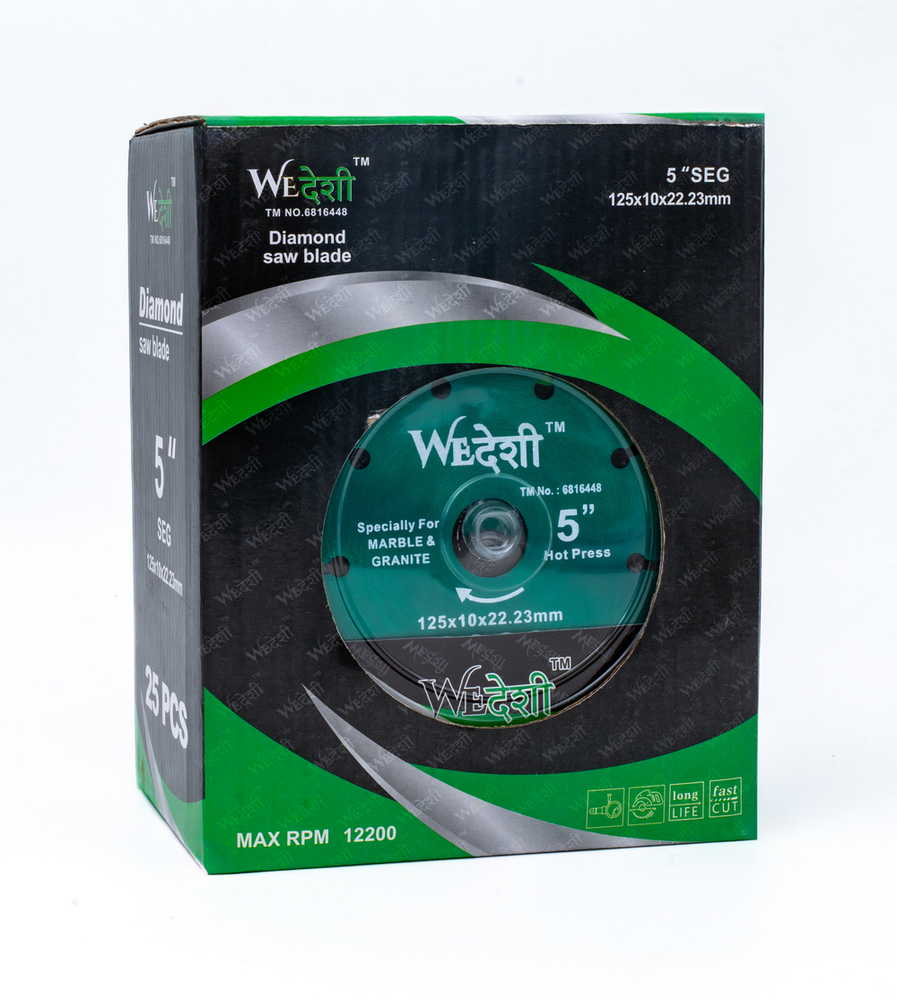 Diamond Saw Blade - We Desi 5 Inch Seg - Color: Green