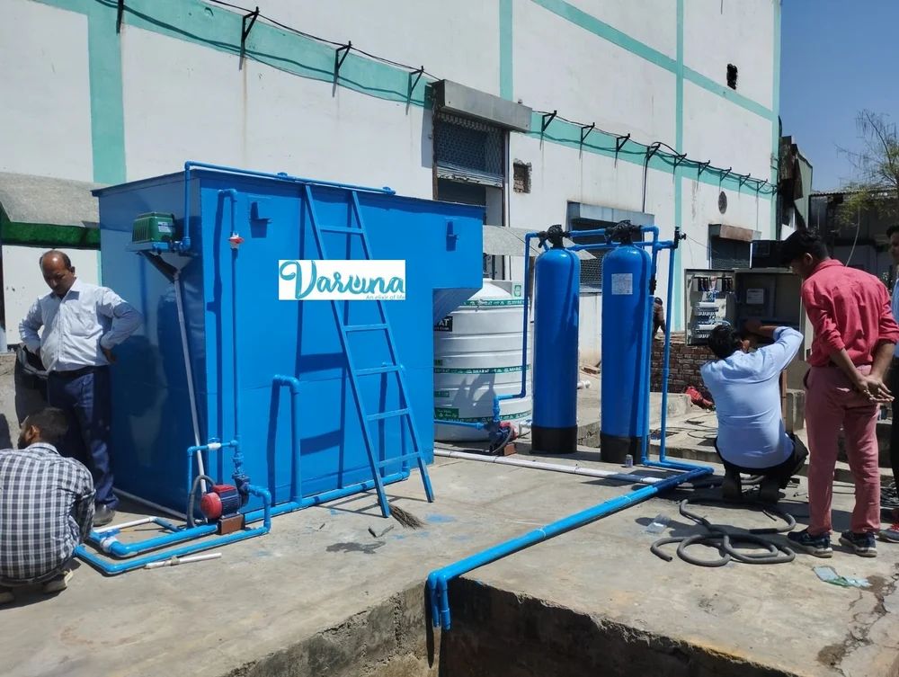 Sewage Treatment Plant Supplier - Ms Material, Semi-automatic Operation, Blue Color | Energy-efficient, 1-year Warranty, Reliable Wastewater Management Solutions