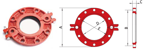 Grooved Flange - Pn10-Pn16 - Application: Fire Fighting